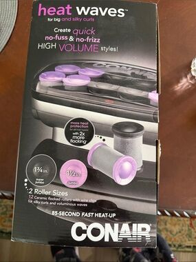 Conair Heat Waves Ceramic Heated Rollers in Purple